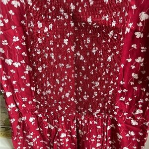 Old Navy Red Floral Dress